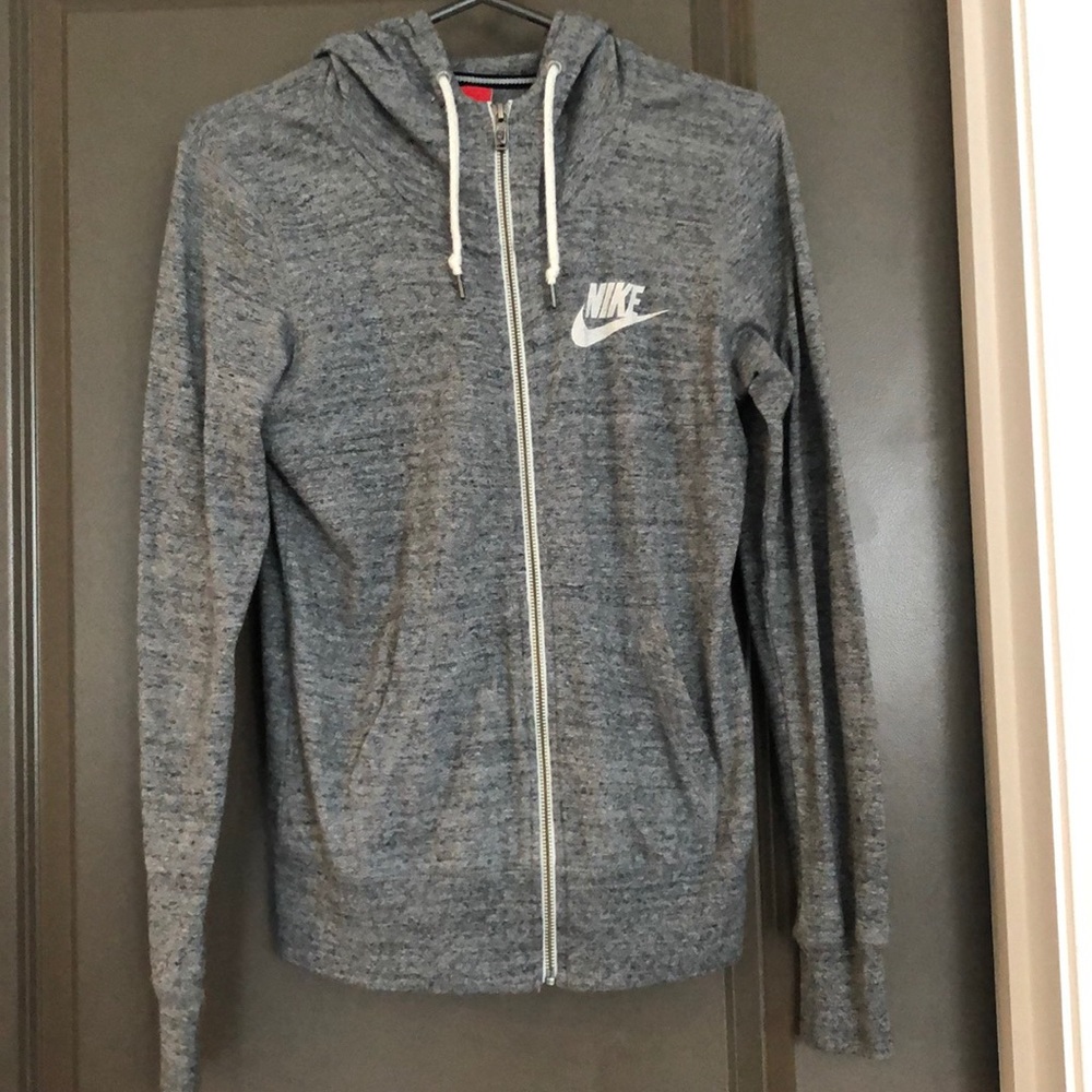 Nike small grey zip up hoodie
